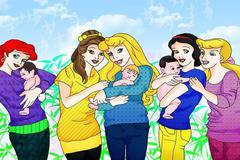 Как биха изглеждали принцесите на Disney ако бяха майки?