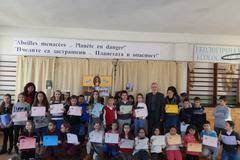 Третокласници, от НУ „Яне Сандански“, пяха и рецитираха стихове, посветени на Апостола на свободата