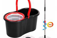 SPIN MOP BLACK-въртящ се самоизтискващ моп за почистване на под