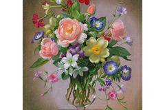 Диамантен гоблен БУКЕТ ЛЕТНИ ЦВЕТЯ
