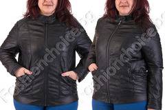 Удобно макси яке от еко кожа със столче яка и джобчета