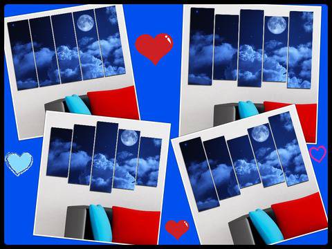 Декорация за стена от 5 части с нощно небе и Луна – HD-216