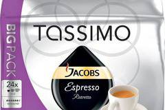 Капсули Jacobs Tassimo Ristretto, Еспресо с богат вкус и наситен аромат, 24 капсули, 192 гр