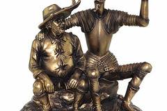 Декоративна статуетка – пластика от полирезин на Дон Кихот и Санчо Панса – 23 см.