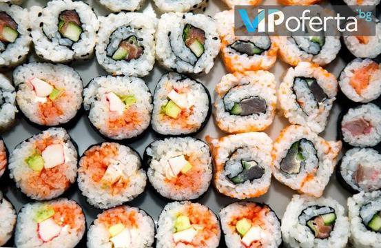 Суши сет с 86 хапки в София – CLUB Gramophone – Sushi zone