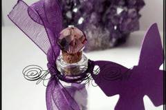 Подаръче за гости за сватба Аметист с панделка, тагче и кристал над 20 броя