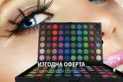 Голям комплект от 120 цвята сенки за очи за професионален грим