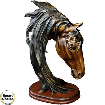 Фън Шуй статуетка. Фигура от полирезин конска глава – 32 см. Модел 8102-4188