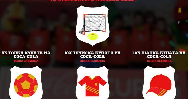 Спечелете 65 футболни топки, 130 тениски и 130 шапки от Coca-Cola