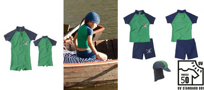 Детски бански за момчета с UV защита Пират