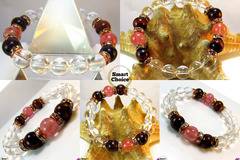 Дамска гривна от Планински кристал с Ахат и Кварц – DM-2335