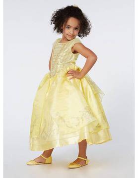 Уникална рокля на Бел от Красавицата с обръч и аксесоар за косата