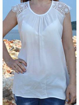 Дамски потник с дантелени рамена Tyapti 0308