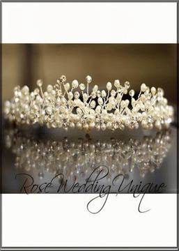 Дизайнерска корона перли и кристали Princess of Brightness