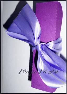 Кутийка за сватбена покана папирус в лилаво 5006