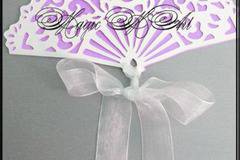 Сватбена покана Ветрило модел Орнамент светло лилаво