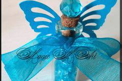 Сватбени подаръци за гости Тюркоаз с панделка и тагче и кристал над 20 бр