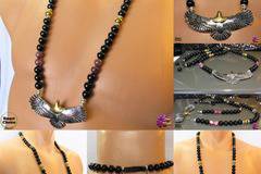 Мъжки гердан от естествени камъни Оникс и Турмалин – DM-1042