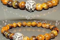 Мъжка гривна от естествени камъни Тигрово око – DM-2352