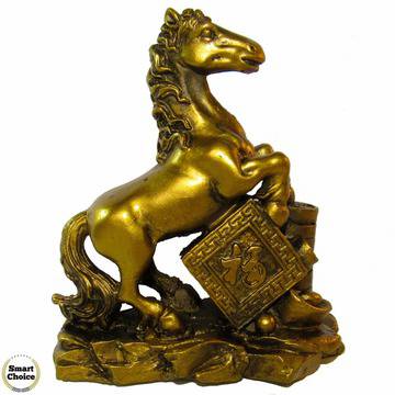 Фън Шуй статуетка. Фигура от полирезин на кон – 11 см. Модел FS-4380