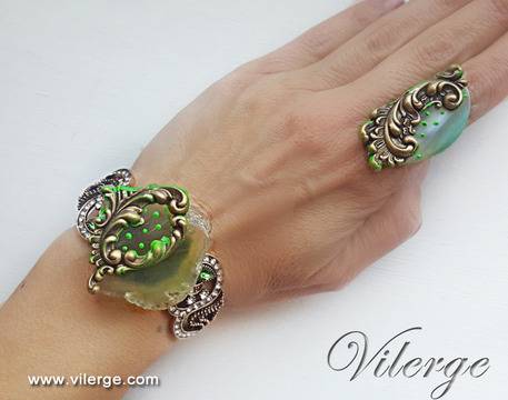 Дизайнерски винтидж бижута с естествени камъни за Лято и Море