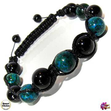 Мъжка гривна Шамбала от Оникс и Хризокола – DM-2363