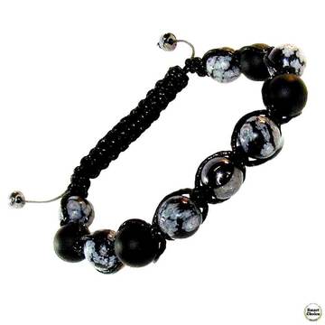 Мъжка гривна Шамбала – Оникс, Обсидиан и Хематит – DM-2364