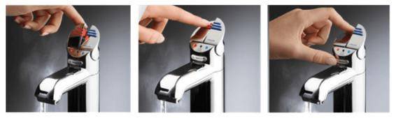 Уникален смесител за кухня и баня със пръстов контрол на топла и студена вода