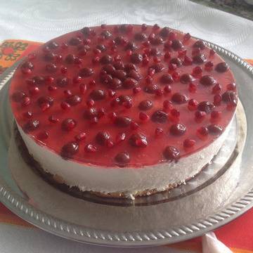 Чийз кейк с вишни и нар