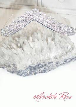 Корона за коса белгийски кристали с място за закрепване на воал – Lady of the Sea