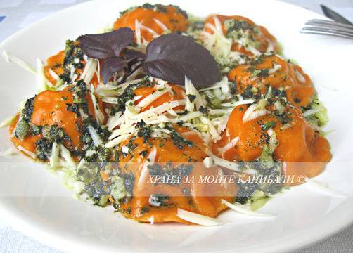 Равиоли с боб Домашно приготвени и червени