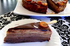 Палачинкова торта с банани и шоколад