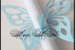 Сватбена покана свитък в светло синьо 2002