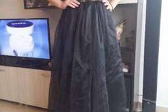 Поръчково шита официална черна рокля