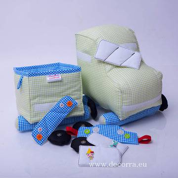 Ръчно изработен детски конструктор Камион от плат