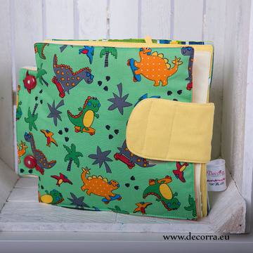 Активна тиха книжка от плат Динозаври