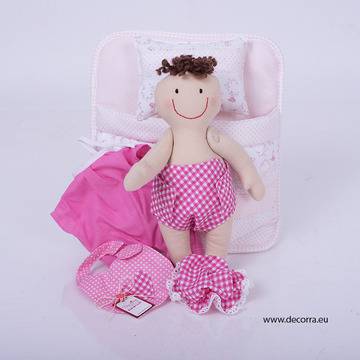 Мобилна розова чанта с кукла БЕБЕ момиче