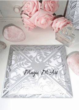 Сватбена покана в сребърно 1071