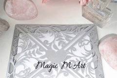 Сватбена покана в сребърно 1071