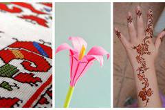 Български шевици, рисунки с къна и оригами на Фермерския пазар във Флората