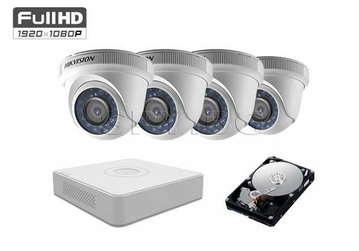 Комплект от 4 камери 2MP за малка къща HDD 500GB HK243 – …