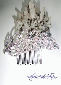 Гребенче-бижу за коса белгийски кристали Touch of Contrast Clear