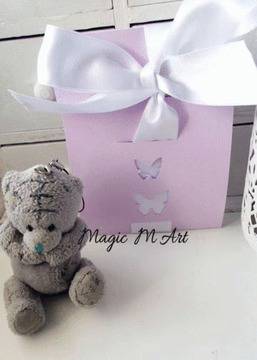 Сватбена покана в светло лилаво с пеперудки 1067