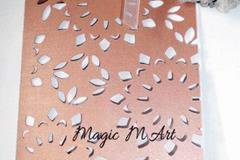 Сватбени покани в тъмно златно 1075