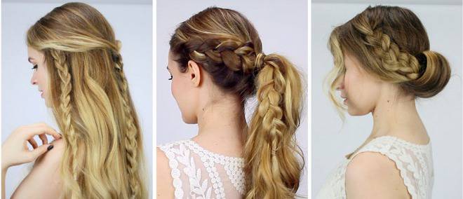 3 бързи сплетени прически