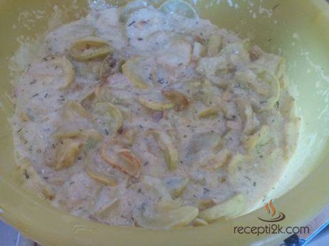 Пържени тиквички с кисело мляко, копър и чесън