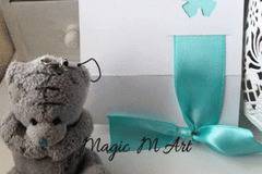 Сватбени покани в тюркоазено с пеперудки 1068