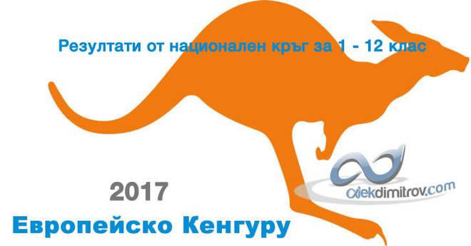 Резултати от национален кръг на Европейско Кенгуру 2017
