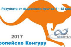 Резултати от национален кръг на Европейско Кенгуру 2017