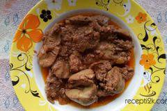 Пилешки дробчета с лук на тиган